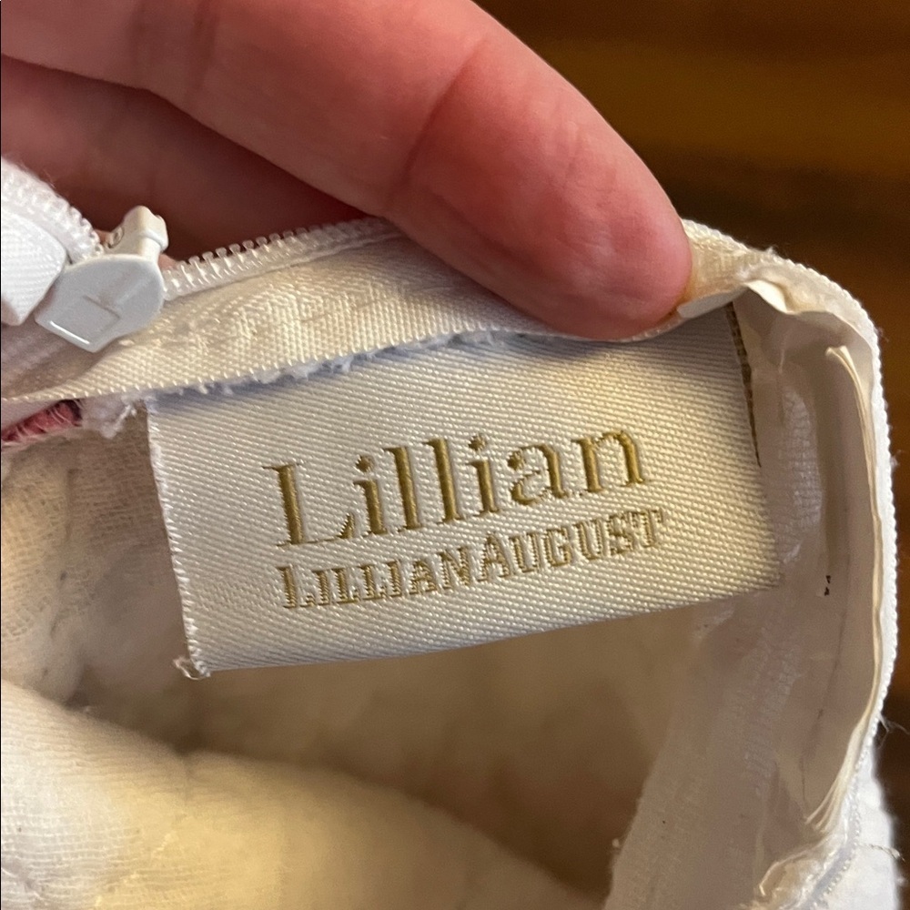Lillian August Pink and Orange Floral Quilted Shams (2) - Picture 2 of 5